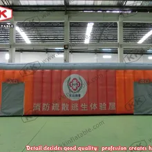 Дом надувные пожарная лестница надувные палатки, надувные палатки fire drill имитация Smoke Room