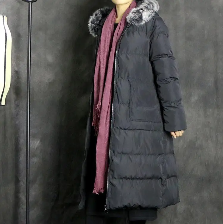 2016 новый дизайн длинное пуховое пальто куртка теплое зимнее гусиное плотное