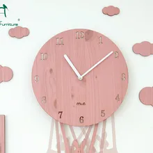 Луи моды настенные часы качели Творческий мультфильм Гостиная современная личность Спальня тихий дом