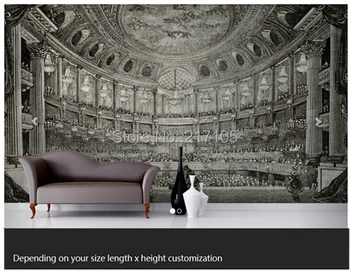 

Custom 3D stereoscopic theater wallpaper mural for living room TV background wallpaper retro home decor vinyl wallpaper