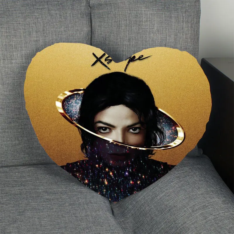 Наволочка Майкл Джексон в форме сердца атласная тканевая Подушка Чехол для дома спальни свадебное украшение наволочки - Цвет: 6