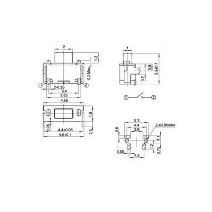 100 шт. SMT 2X4X3,5 мм 2*4*3,5 мм Мини тактильная Такт Кнопка Микропереключатель Мгновенный MP3 MP4 MP5 планшетный ПК мощный микропереключатель