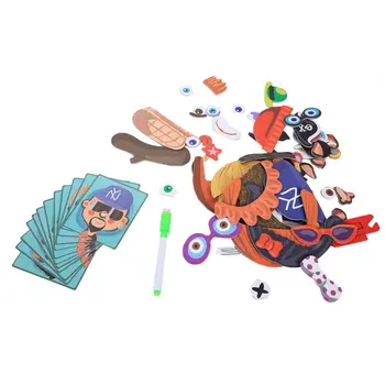 

MWZ magnetic fun jigsaw children wooden puzzle board box pieces games cartoon educational drawing baby toys for girls boys, Pe