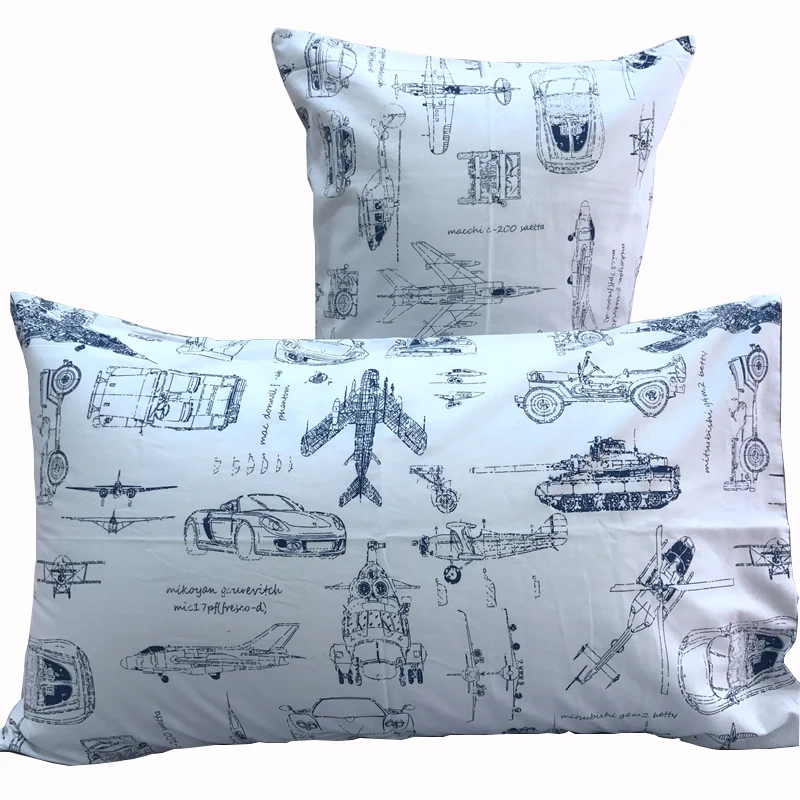 Simulated Aircraft tank model Printed cotton pillowcase Pillow Case