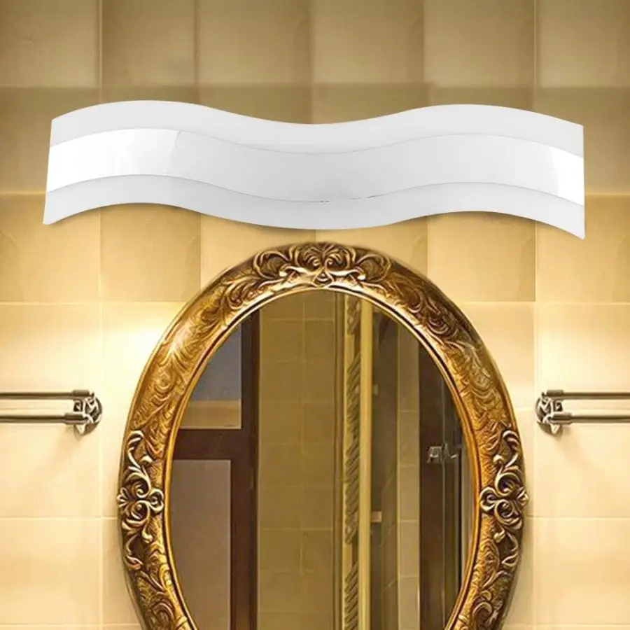 

High Bright LED Vanity Makeup Mirror Light 220V Stainless Steel Two-color Wall Lamp wall lamp industrial