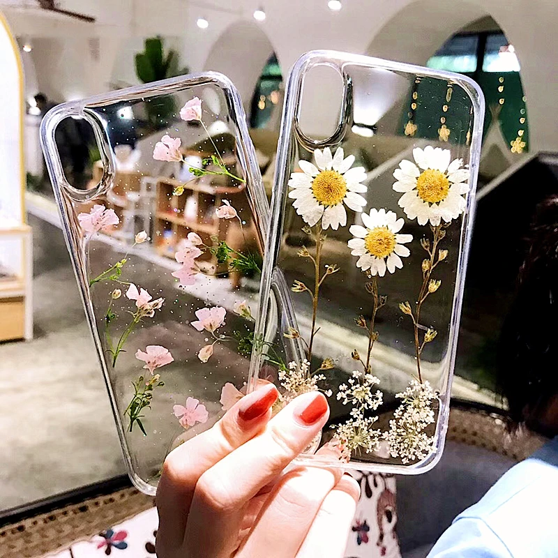 Чехол для телефона с натуральными цветами и сушеными iphone 7 чехол 6 8 plus XS MAX XR
