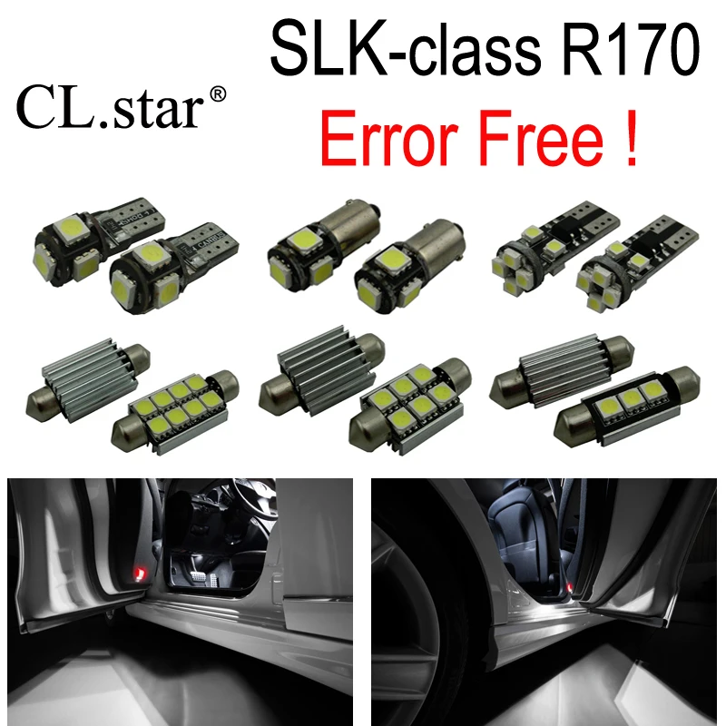 11 шт. x ошибок светодиодные внутренних дел плафон лампы комплект пакет для Mercedes-Benz SLK класса R170 SLk230 SLK320 SLK32 AMG(1996-2003