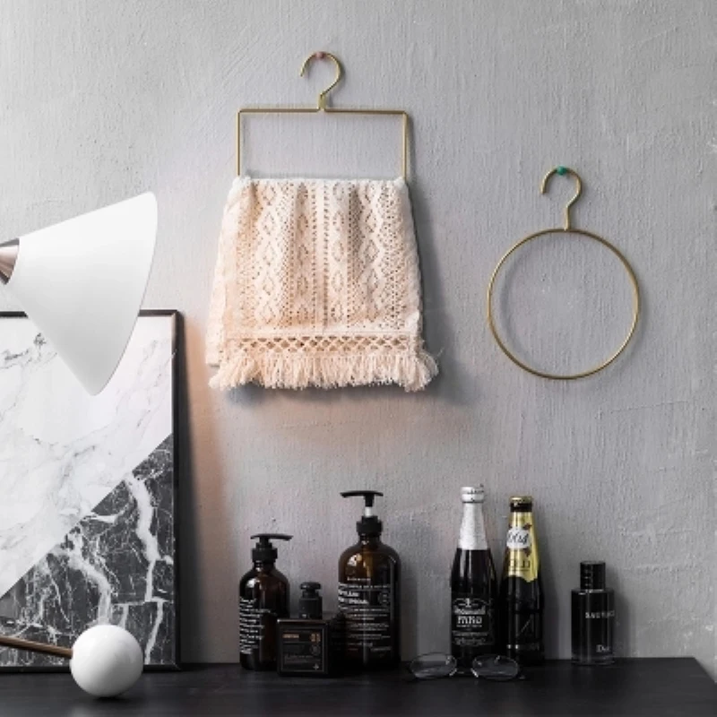 

WHISM Towel Rack Scarf Hangers Wall Hook Hanger Storage Rack Hanging Holder for Clothes Tie Pants Nordic Style Home Decoration
