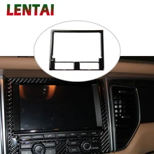 LENTAI 1 шт. Авто Стайлинг углеродного волокна gps Управление рамка Стикеры для Porsche Macan аксессуары