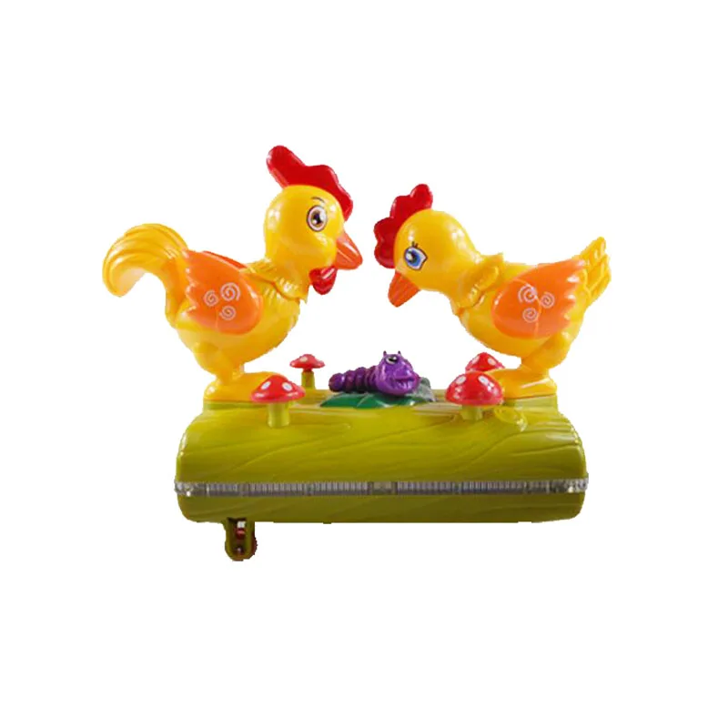 Легкая и музыкальная роация Мультяшные цыплята едят рис моделирование вокальная игрушка игра для детей