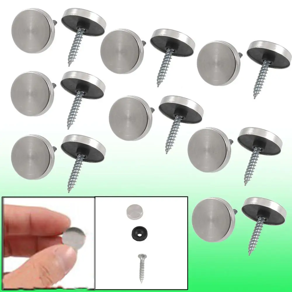 LNHF 8 Pcs 14mm Dia Stainless Steel Decorative Mirror Screw Cap Nails | Обустройство дома