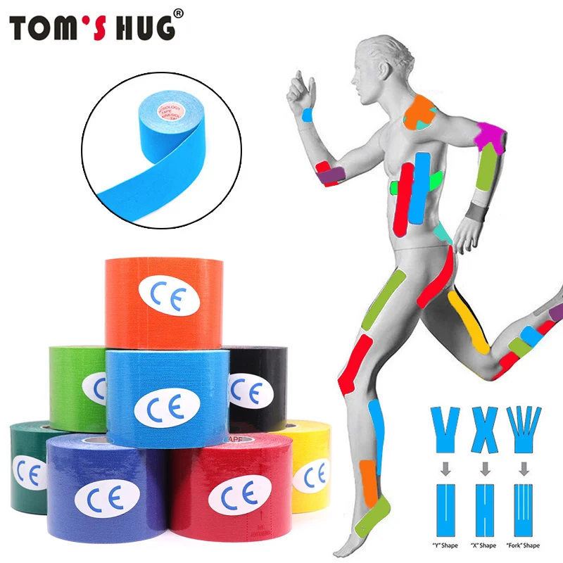 5 Size Waterproof Kinesiology Athletic Tape Bandage Sports Knee