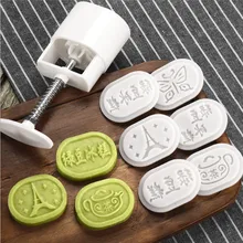 50 gramas de borboleta oval torre francesa lua bolo molde plástico chinês mooncake molde cozinha bakeware suprimentos mooncake ferramentas