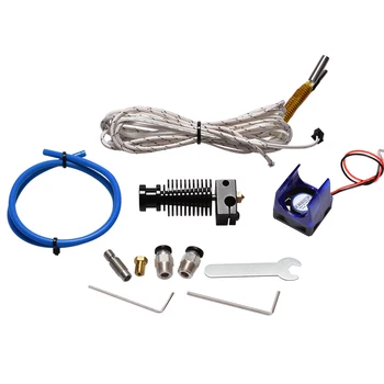 

E3D V6 J-head Hotend Extruder Kit 3D Printer Parts Bowden Extruder +Cooling Fan Heater PTFE Teflon Tube 1.75 Filament 0.4 Nozzle