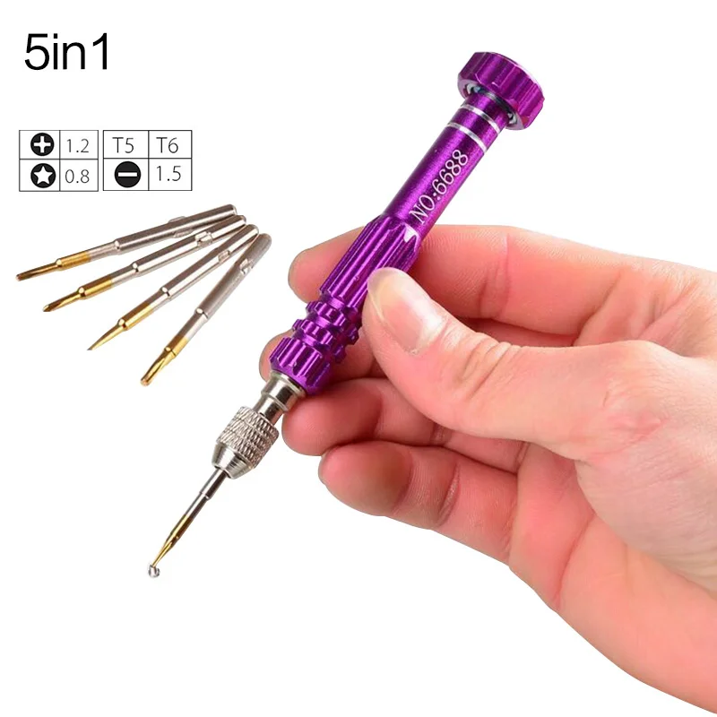 

5 in 1 Cell Phone Repair Precision Screwdriver Sets For iPhone 4 5 6 6S 6S Plus For Samsung Opening Repair Tools Kit