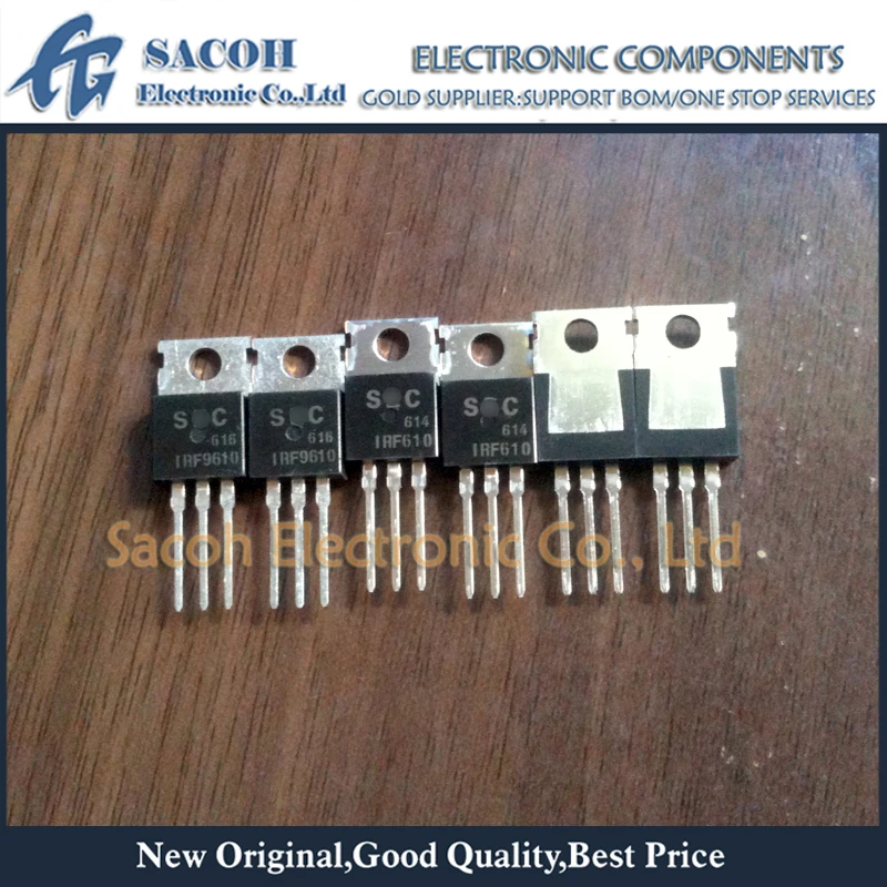 

New Original 10Pcs IRF9610PBF IRF9610A IRF9610 TO-220 1.8A 200V P-ch Power MOSFET Transistor