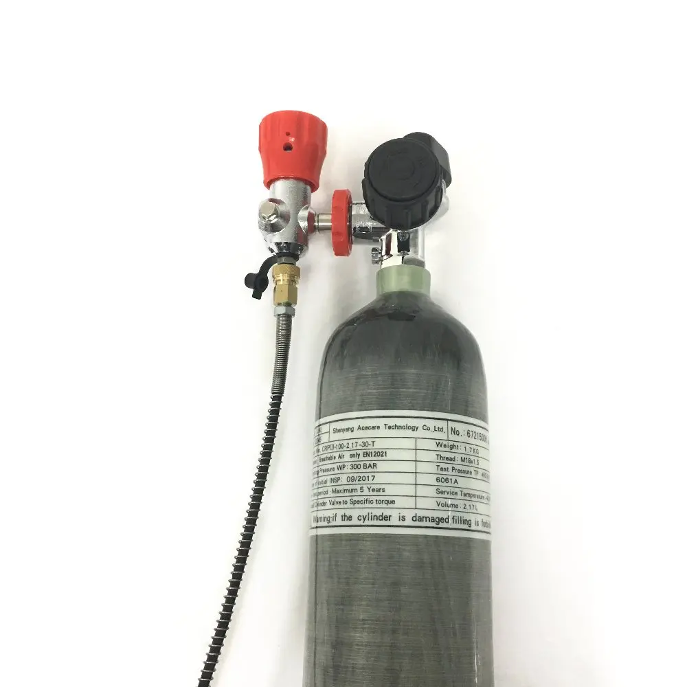 AC1217201 баллон для Акваланга 2.17L Pcp воздушный бак 30Mpa цилиндр из углеродного волокна высокого давления воздушный цилиндр для PCP винтовки Acecare