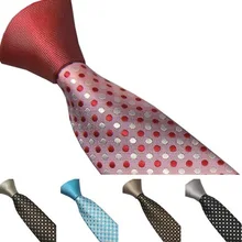 Lammulin Для Мужчин's Галстуки однотонный Цвет узел контраст в точка жаккарда шейный платок из микрофибры Панель узкий галстук 6 см(5 цветов на выбор