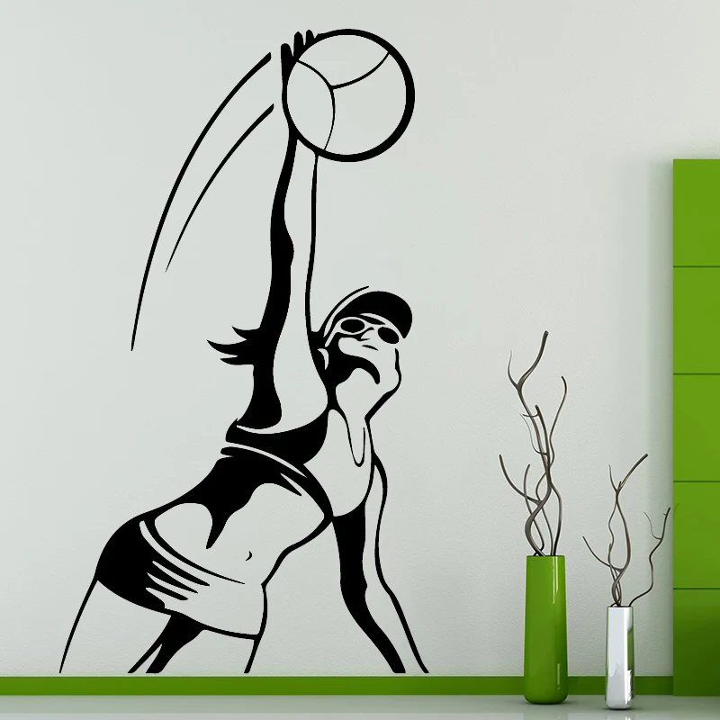 Volleyball Girls Waterproof Wall Stickers Wall Art Decor for Living Room Bedroom Decoration Accessories Vinyl Wall Art Decal