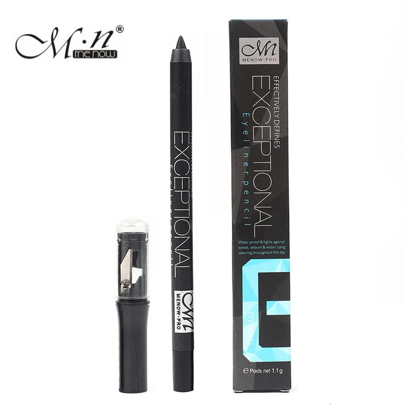 

Menow Brand Black Long Lasting Waterproof Eye Liner Eyeliner Pen Pencil For Eyes Makeup Cosmetic Tool with Pencil Sharpener