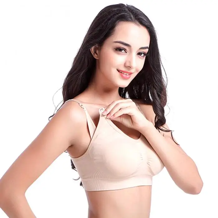 Maternity Nursing Bras Soft Breathable Seamless Wireless Pregnant Underwear NFE99