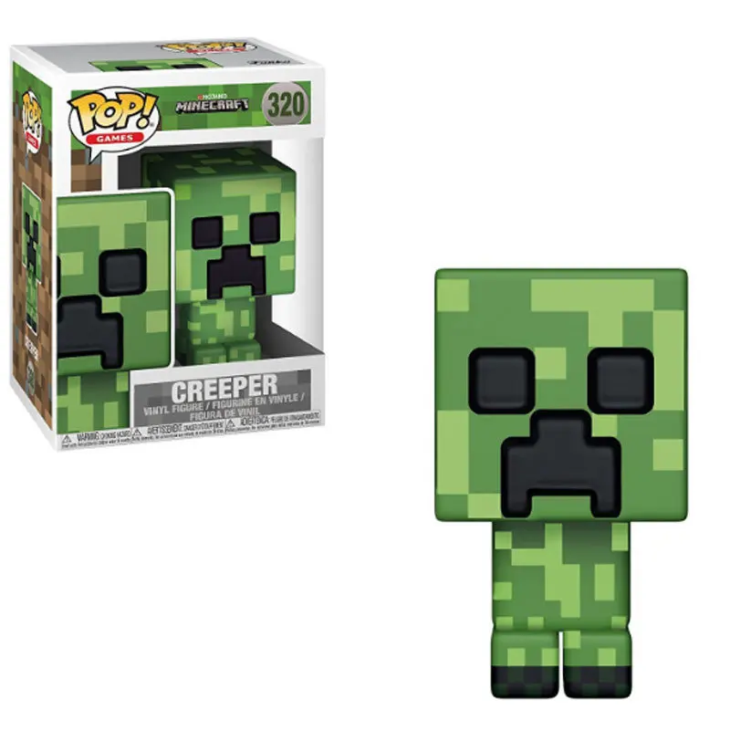 Funko pop Minecraft-Крипер, Стив, Стив в алмазной доспехах фигурка аниме модель ПВХ Коллекция игрушек для детей Подарки - Цвет: with box