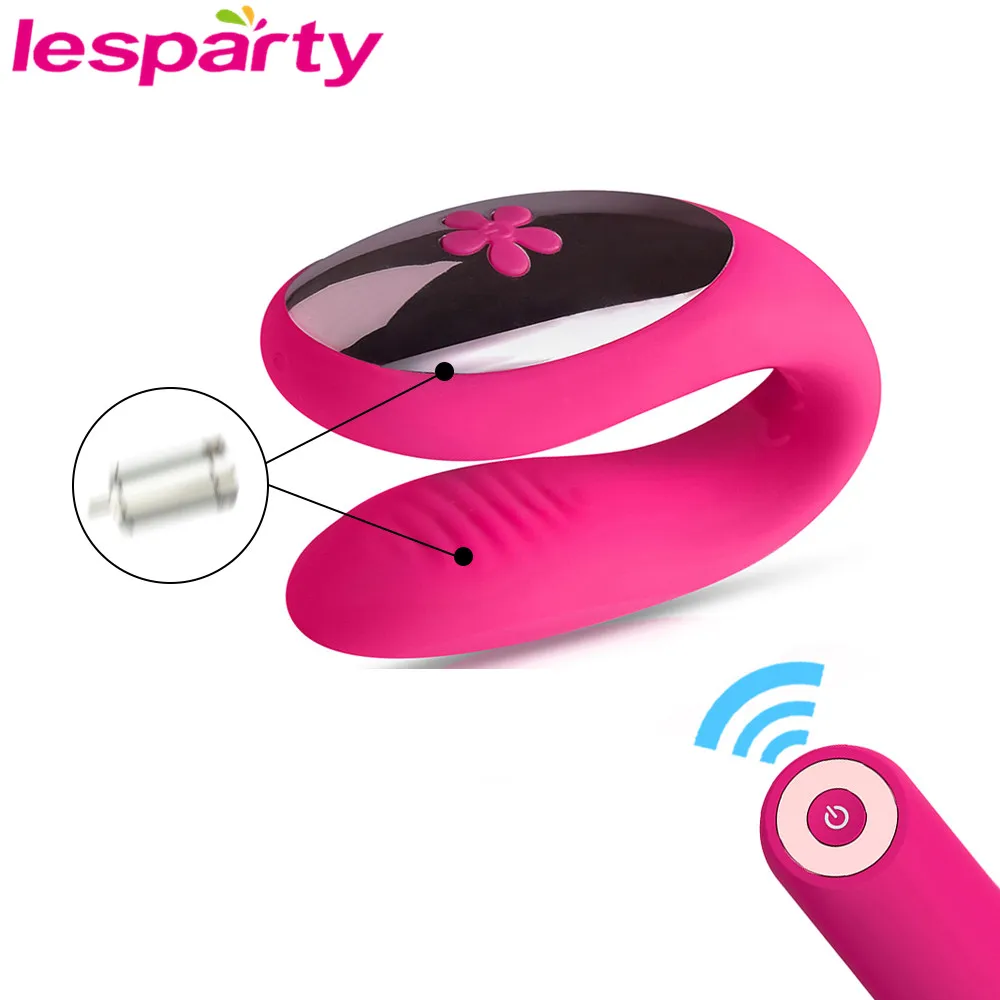 U Shape Couple Vibrator Vagina G Spot Clitoris Massager Sex Toys for Adults Women Remote Control Silicone Female Masturbator | Красота и