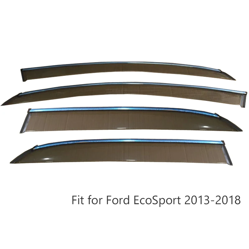 CNparts 4 шт. ABS для Ford Everest автомобилей Дым окна Защита от солнца козырек держать свежий воздух конвекции интимные аксессуары - Цвет: Everest 2015-2018