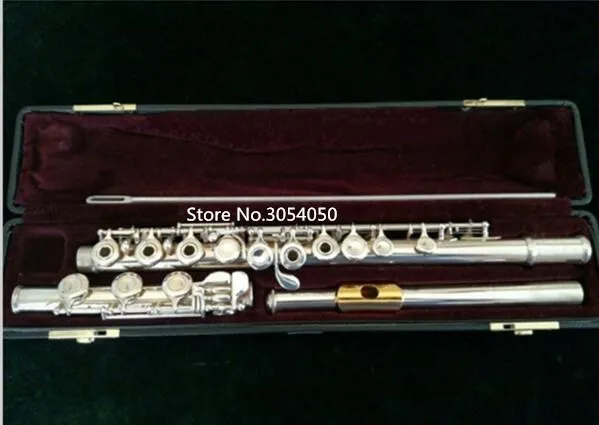 

High Quality new flute 47H music instrument 17open hole E key music C primary flute Gold plated performance