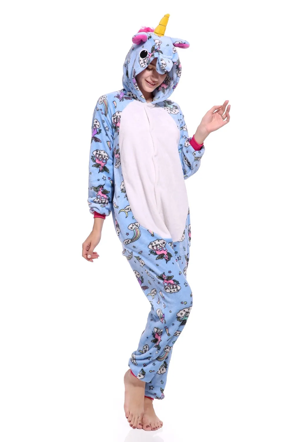 Halloween costumes pajamas Animal Kigurumi Cosplay Stitch lion deer Star Unicorn onesies Adult Unisex Hooded Sleepwear jumpsuit