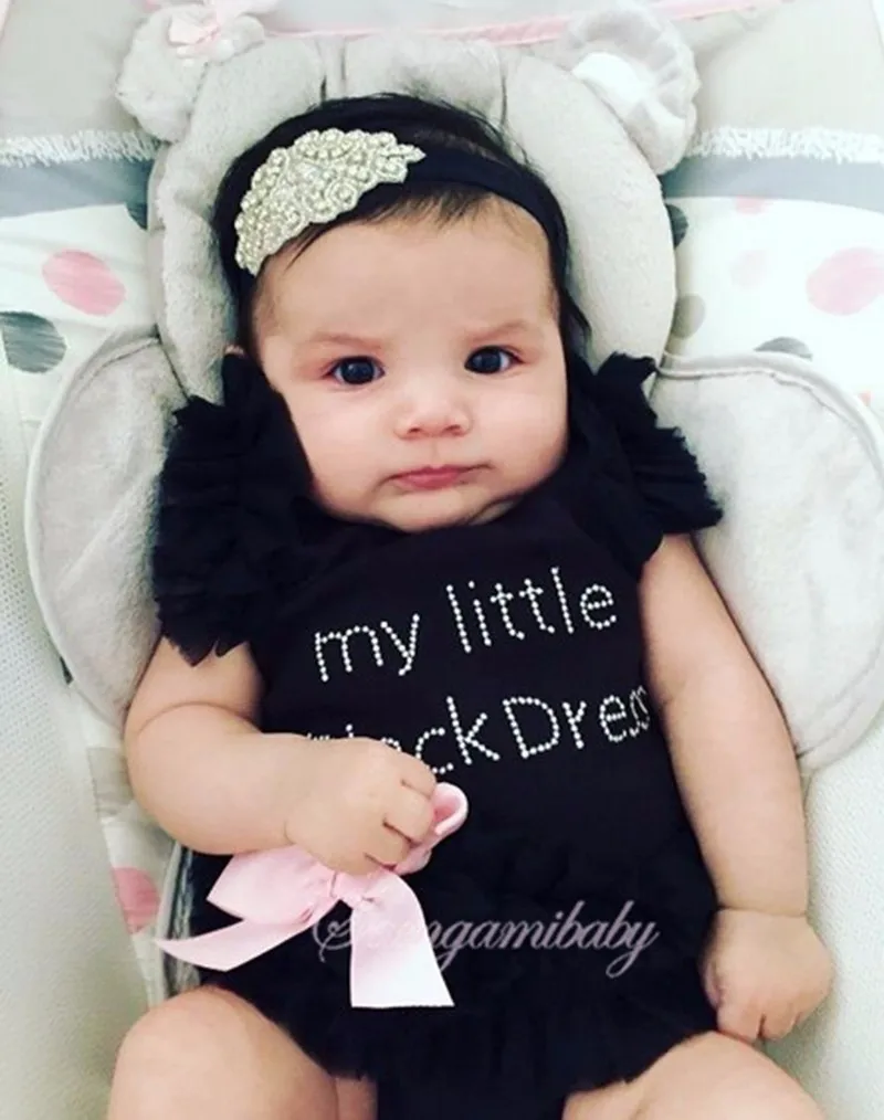 Baby Girl Rompers Black Kids Jumpsuits One Pieces 1st Birthday Outfits 12 Months Jumpsuit Newborn Roupas Baby Summer Clothes cool baby bodysuits