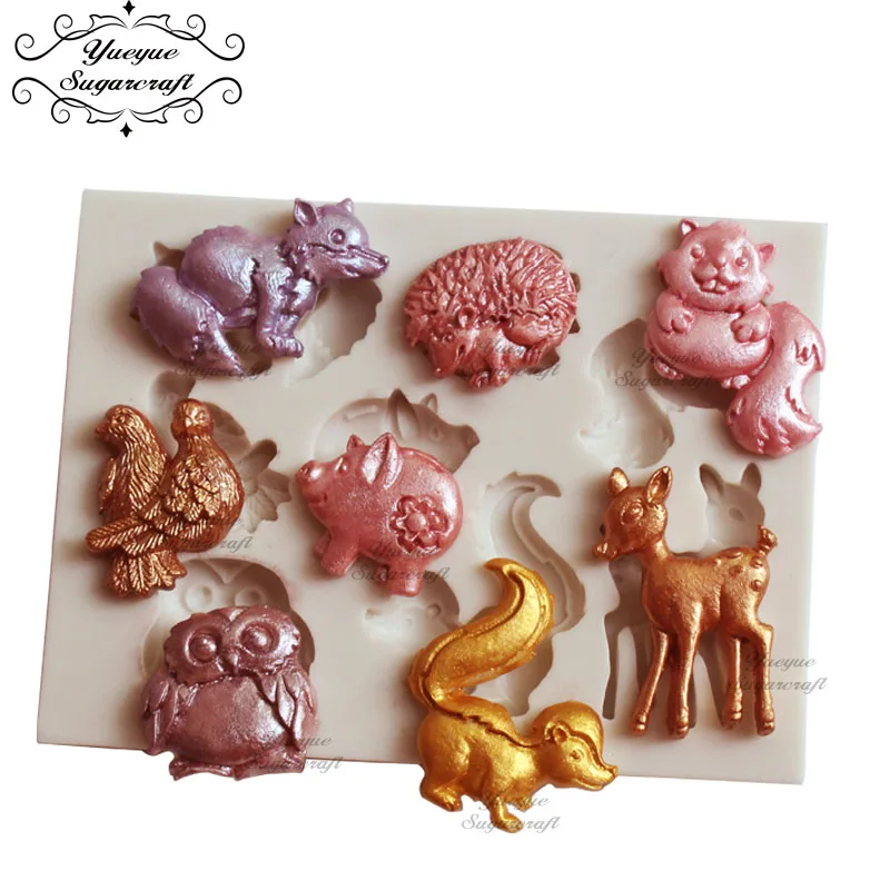 

Yueyue Sugarcraft Animal Silicone mold fondant mold cake decorating tools chocolate