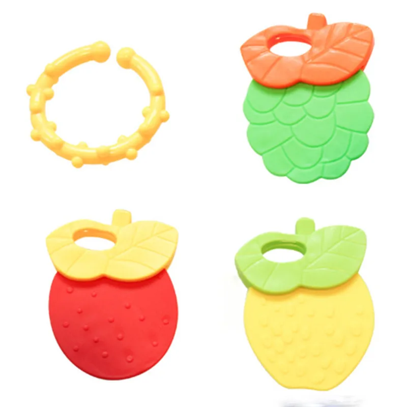 4pcs/set Baby Mitts Teething Mitten Glove fruit Marine life shape Teethers Toy Gifts Newborn Nursing Mittens Teether