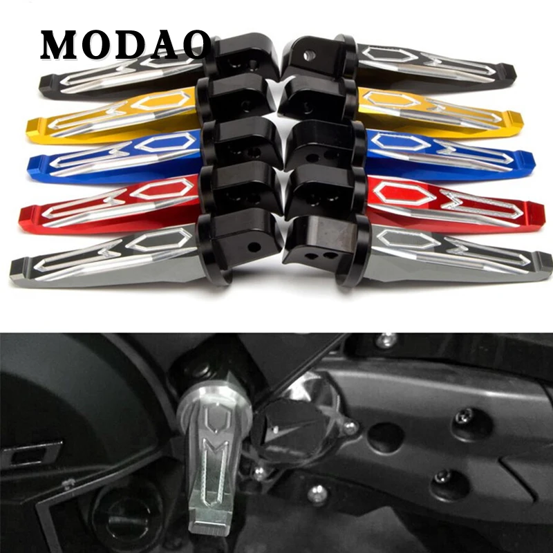 

For KYMCO Xciting S400 XcitingS400 XcitingS 400 2017 2018 CNC aluminum pedal motorcycle rear seat anti-slip pedal