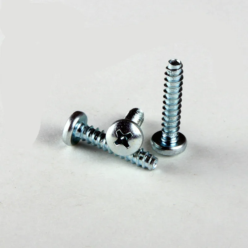50PCS Galvanized Round Cross Hirao Self Tapping Screws Pan Head Self