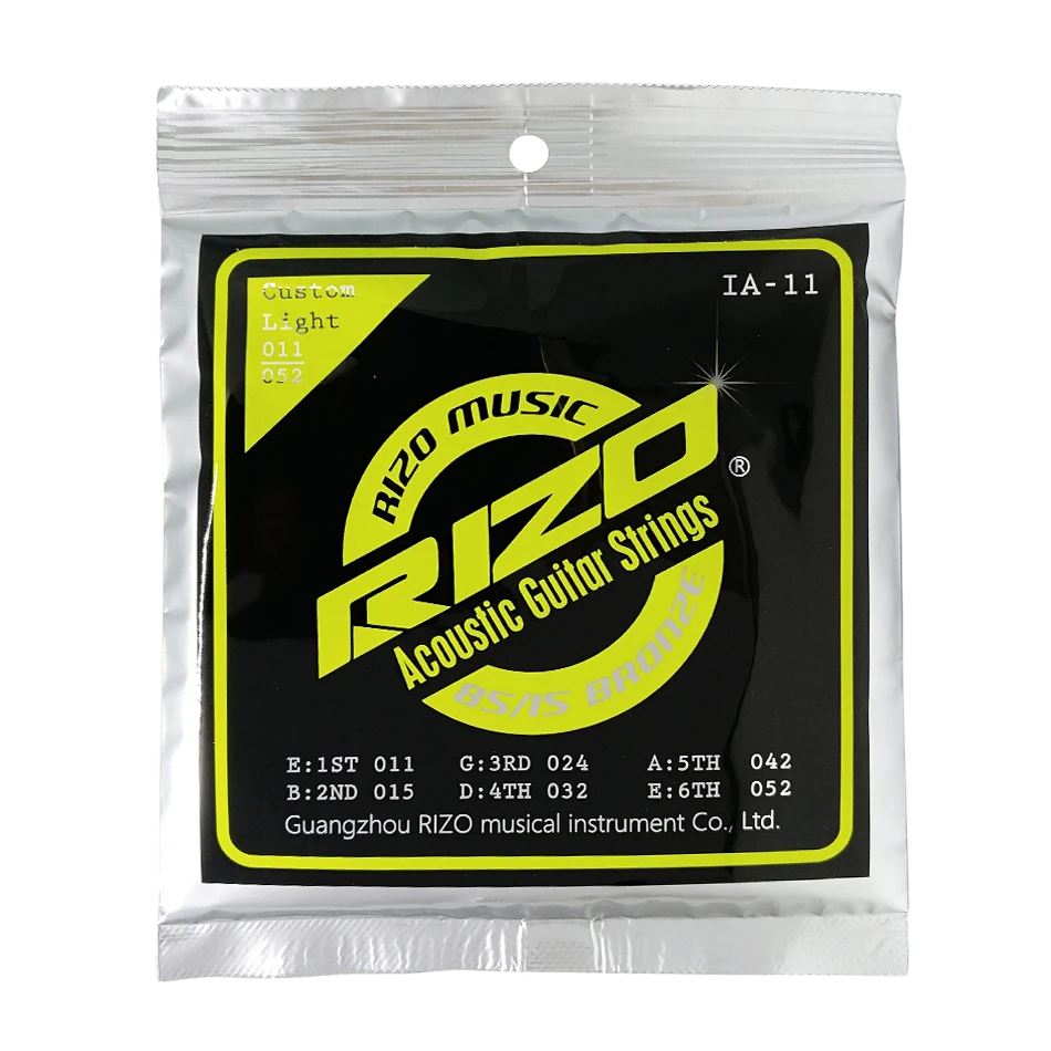 RIZO cuerdas de Guitarra acústica profesional A Set 1st-6th Guitarra cuerdas 85/15 bronce Corea-hecho Hexangular núcleo de acero RIZO cuerdas de Guitarra acústica profesional A Set 1st-6th Guitarra cuerdas 85/15 bronce Corea-hecho Hexangular núcleo de acero