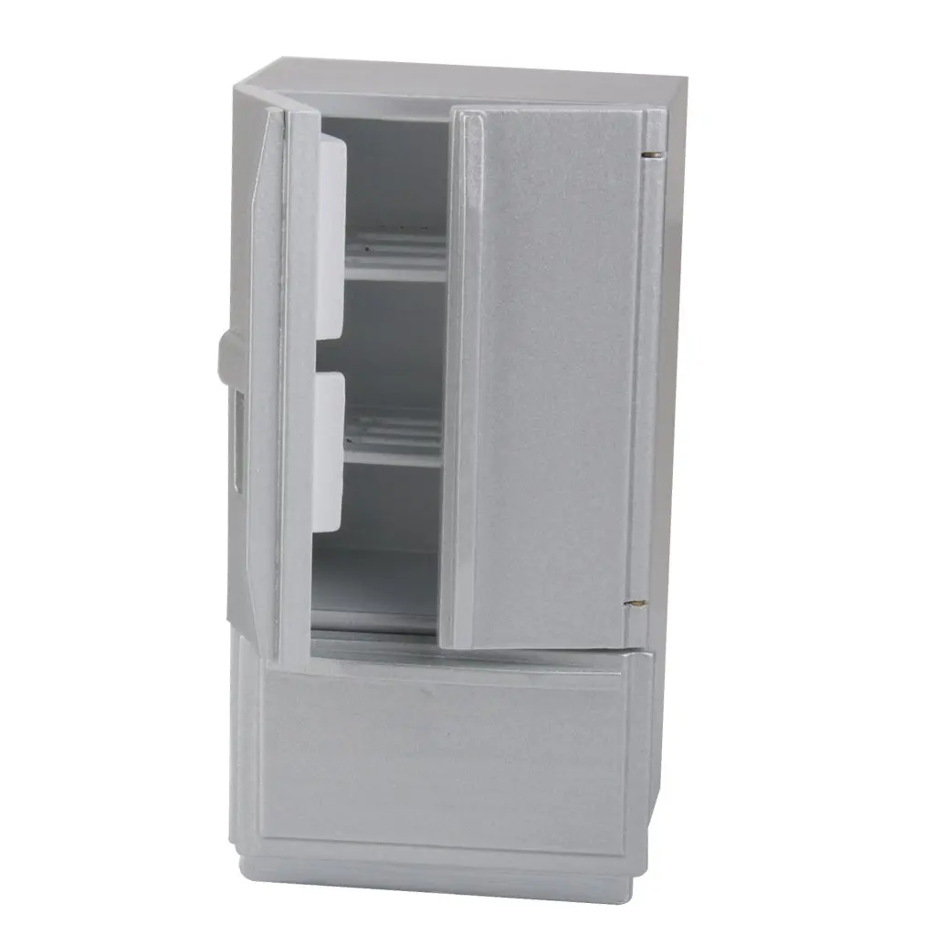  1:12 Scale Dollhouse Furniture Set Wooden Kitchen Fridge Cabinet Model Miniature Doll House Accesso - 32973848000
