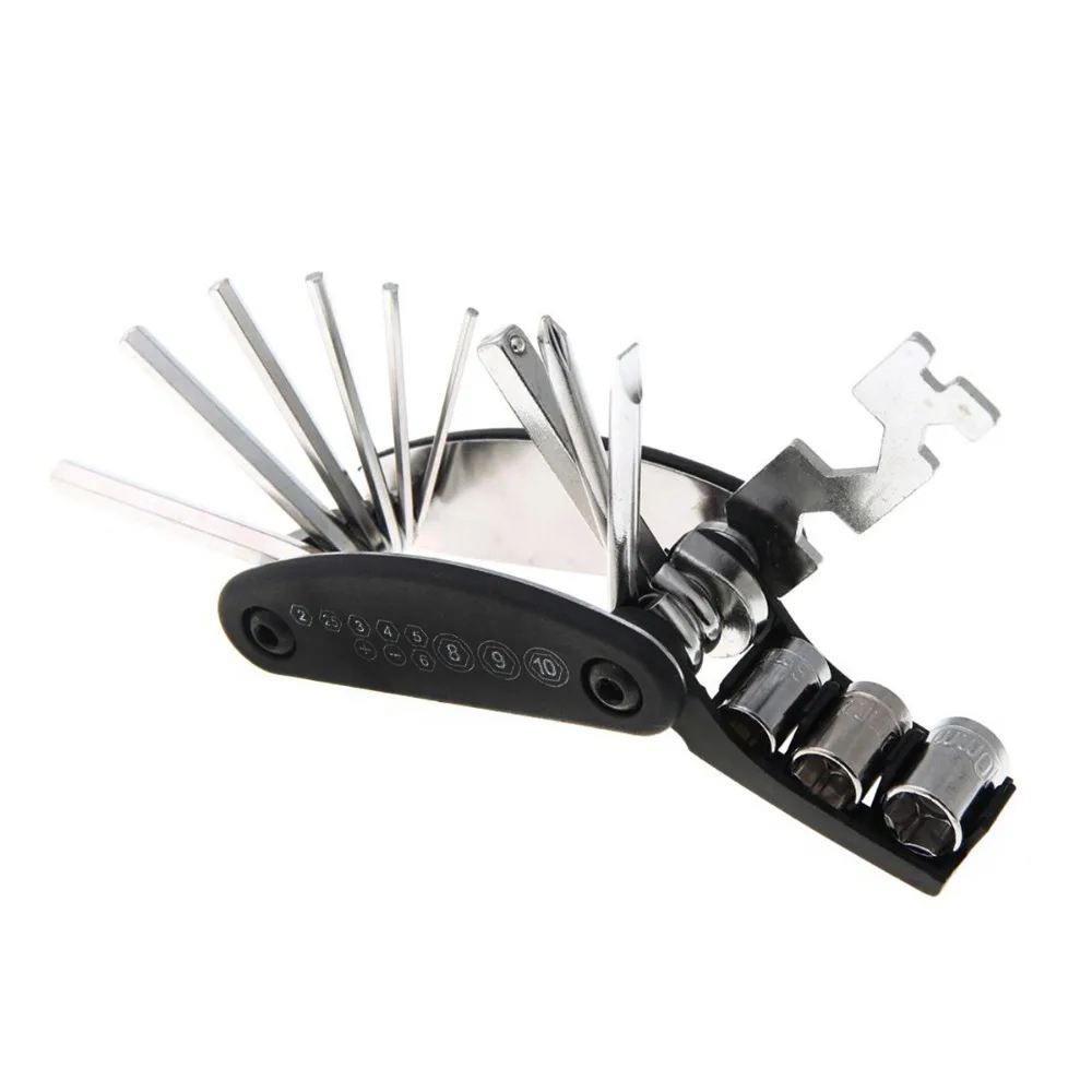 

Mini Multifunction 16 in 1 Kit Bicycle Repair Tool Portable Bicycle Tool Maintenance MTB Wrench Screwdriver Folding Tools