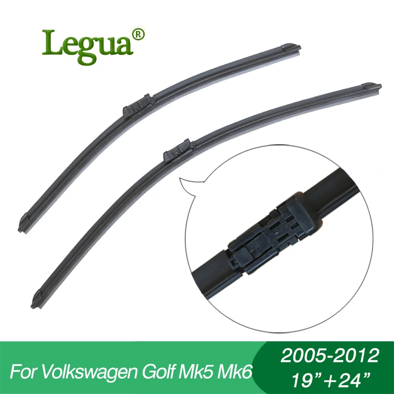

1 set Wiper blades for Volkswagen Golf Mk5 Mk6(2005-2012),19"+24",car wiper,Boneless wiper, windscreen, Car accessory