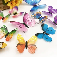 12 шт. светящиеся наклейки в виде бабочек, художественные наклейки на стену, наклейки для комнаты, магнитные наклейки, декоративные обои, домашний декор