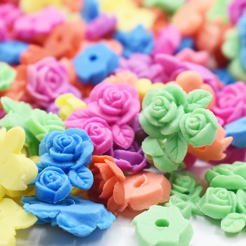 

100g/lot Colorful Flowers Shape EVA Grow Up Toys Party Favor Cartoon Rose Crystal Soil Gel Grow In Water For Wedding Home Decor