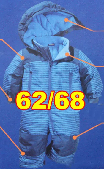 Детский комбинезон на осень/весну; Цельный Детский комбинезон с подкладкой; комбинезон для детей 3 месяцев-2 лет; комбинезоны; минимальный заказ: 1 шт - Цвет: blue stripe 62 to 68