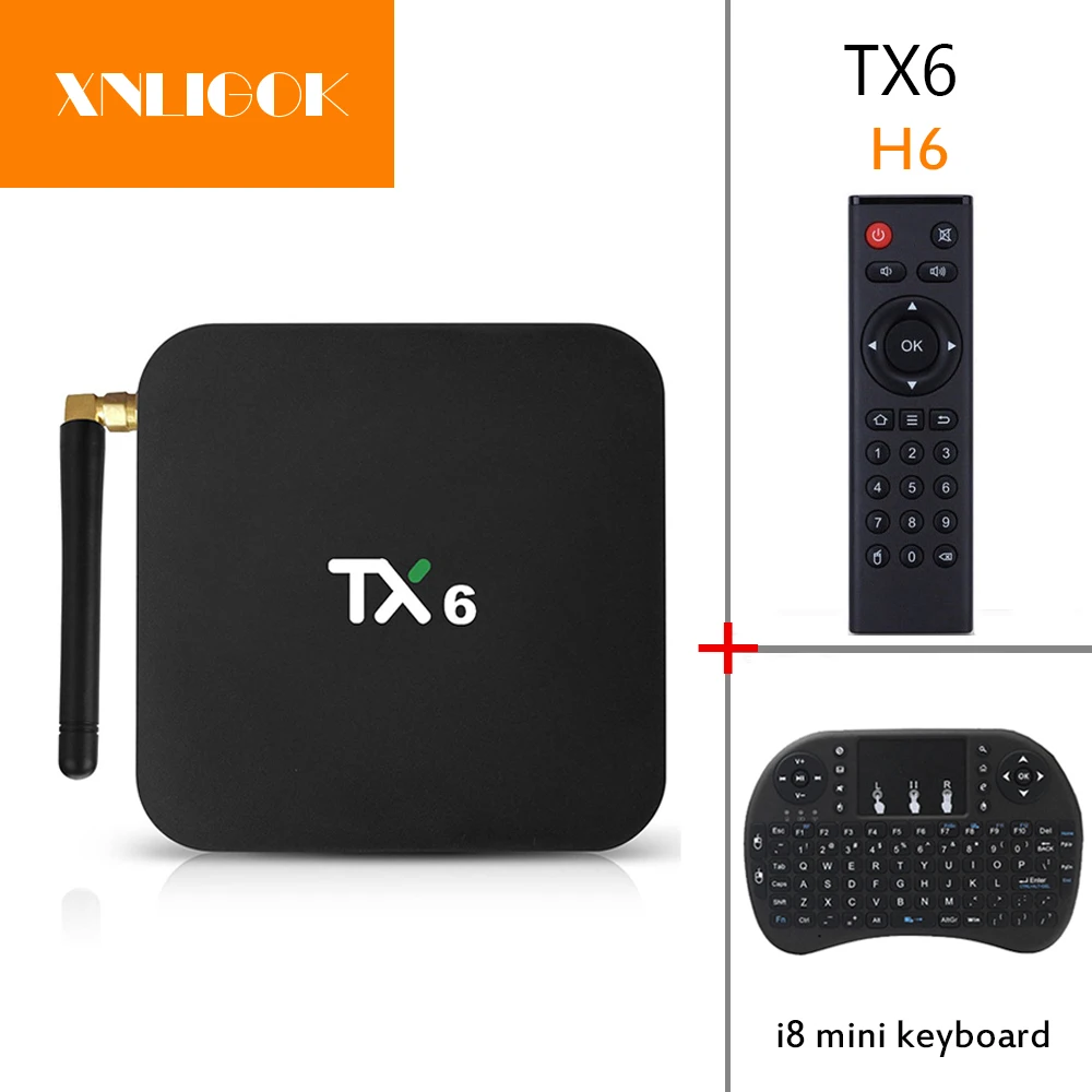 ТВ приставка Tanix TX6 Android 9 0 4 Гб RAM 64 5 8G Wifi Allwinner H6 Quad Core USD3.0 BT4.2|ТВ-приставки и