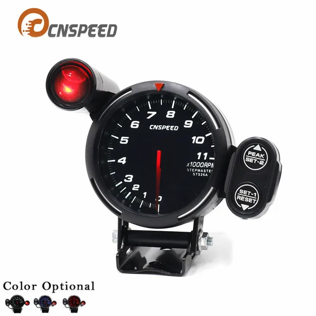 CNSPEED 80MM RPM Speed Tachometer Racing Meter With Red/Blue/White