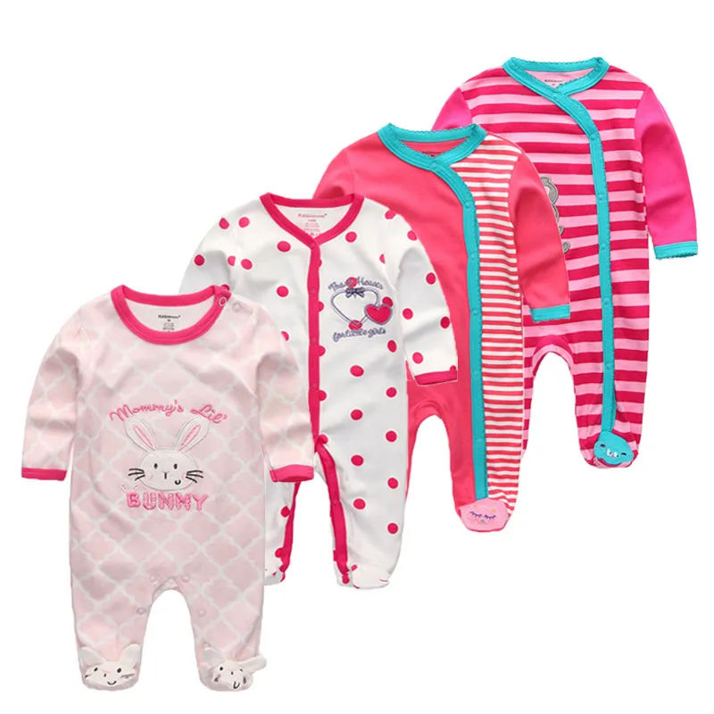 4 шт./партия, хлопковая мягкая одежда для сна для малышей, Kawaii, детские пижамы для мальчиков и девочек, теплая детская одежда для мальчиков и девочек - Цвет: RFL4146