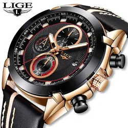 2019 LIGE мужские часы лучший бренд класса люкс водостойкие 24 часа дата Кварцевые часы мужские кожаные спортивные наручные часы мужские s