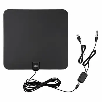 

HobbyLane TV Antenna Indoor 1080P 80 Mile Range HDTV Antenna ATSC DVB ISDB Coaxial with USB Powered Signal Amplifier Booster d25