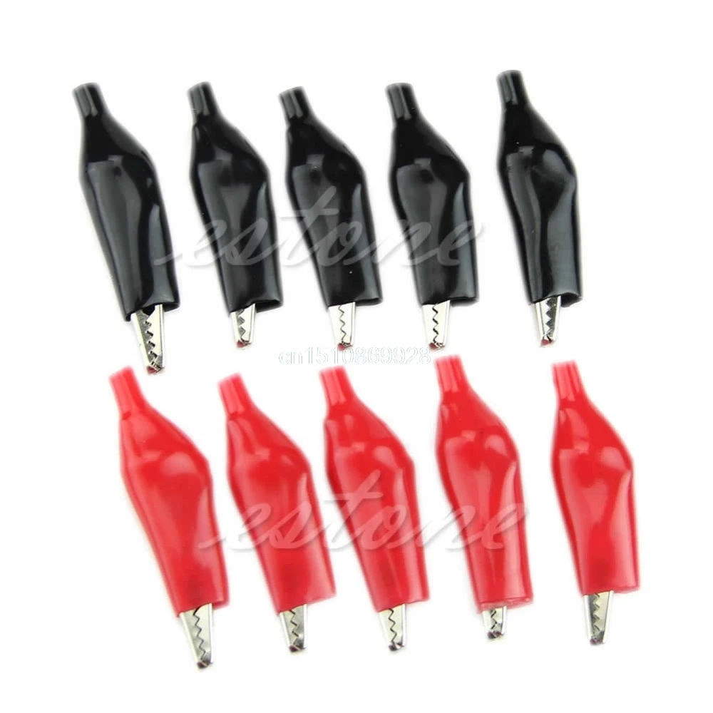 

1SET 10Pcs 28mm Alligator Leads Crocodile Test Clip for Electrical Jumper Wire Cable