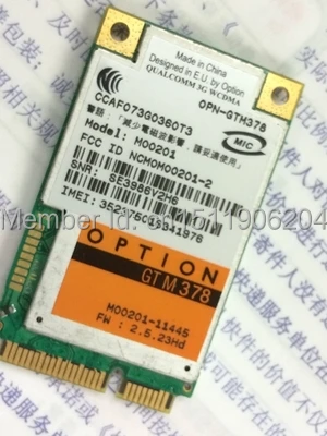 3g карты WLAN для GTM378 M00201 Mini PCI-E 3g WLAN WI-FI карты HSDPA gps