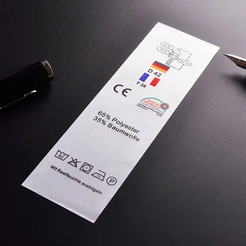

1000pcs Custom Silk Care Label Cut Separately/Washing Label/Garment Tag Printed Clothing Washable Labels